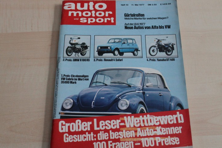 Deckblatt Auto Motor und Sport (10/1977)